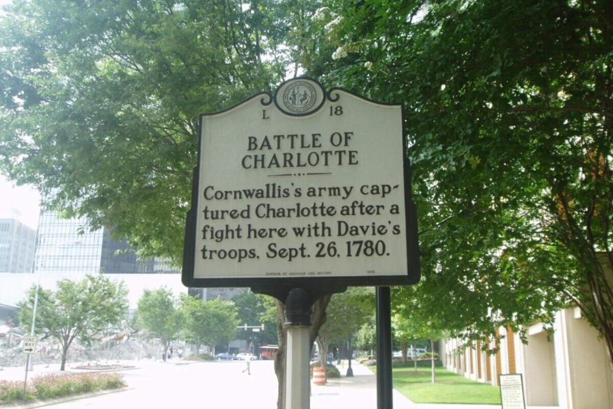 The British Army led by Lord Charles Cornwallis captured Charlotte after a fight at South Tryon Street between Trade and Fourth streets with Patriot militia under William Davie on Sept. 26, 1780.