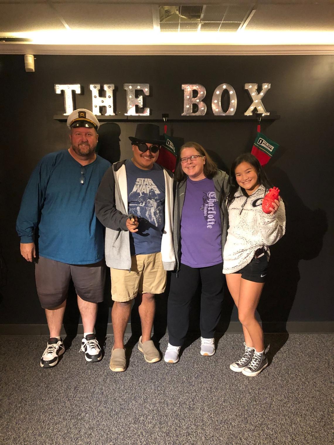 John O’Brien, left, with his nephew Nathan, his sister Julie, and his niece Shayla, photographed on Thanksgiving Day 2019 during a family trip to the Grand Canyon and Las Vegas.