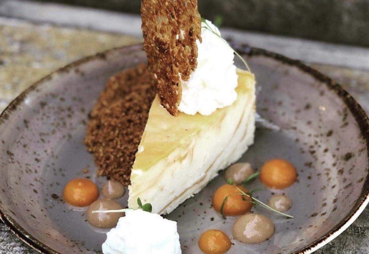 The seasonal butternut squash and white chocolate cheesecake at 300 East.