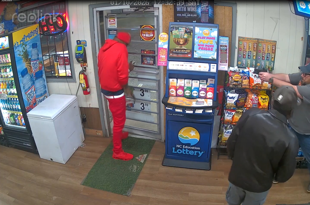 Gastonia Police Department Detective Cody Huffstetler, at right, shot Derrick Manigault in Jakob’s Food Mart in Gastonia on Jan. 10.