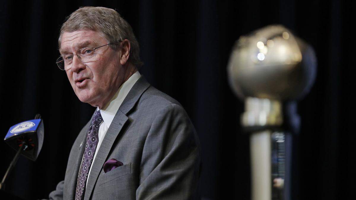 ACC commissioner John Swofford announces a 10-year contract extension with the Charlotte Sports Foundation to continue hosting the ACC Football Championship Game in Charlotte through 2030.