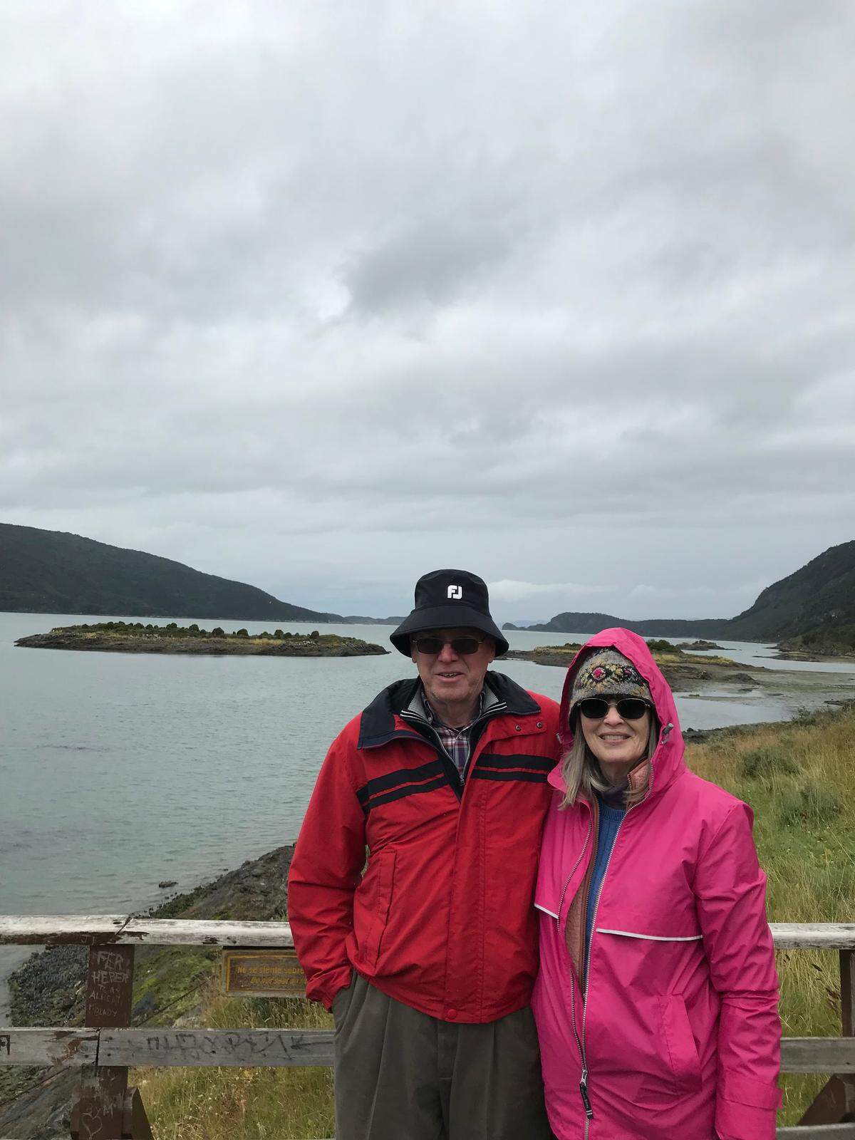 Lewis and Shirley Buckler, photographed in Ushuaia, which is in Argentina and is the southernmost city in the world.