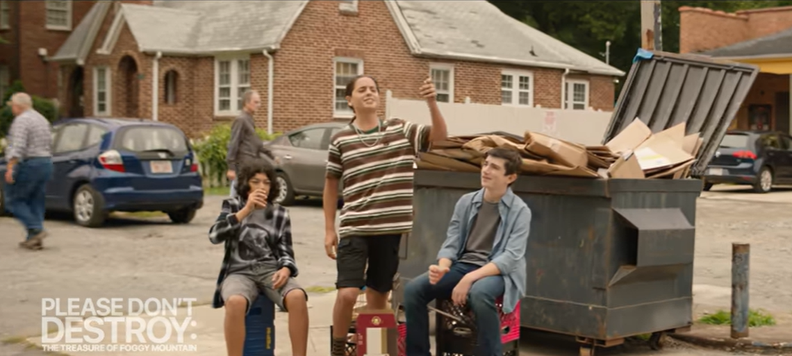 A scene from the “Please Don’t Destroy: The Treasure of Foggy Mountain” movie trailer at the former Segen Food Mart in Charlotte, NC.