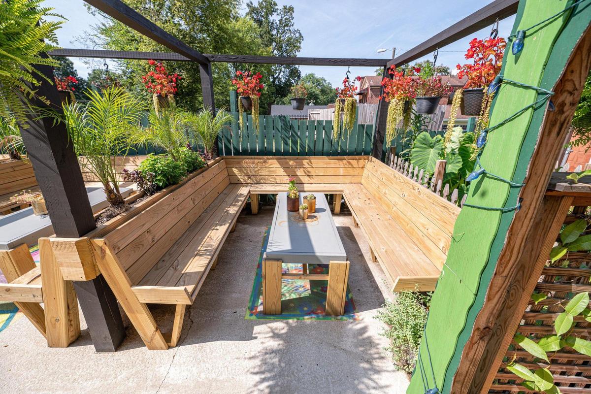 Noda Company Store has updated its patio to have a tiki beach vibe.
