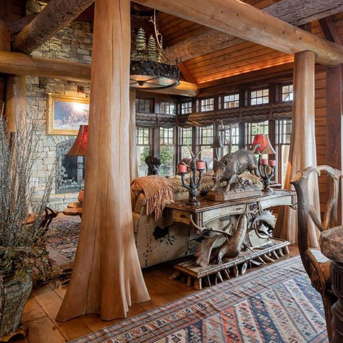 A mansion perched atop a 5,000-foot ridge in the North Carolina mountains and offering views of Grandfather Mountain, other peaks and even uptown Charlotte, went on the market for $29.75 million this week.