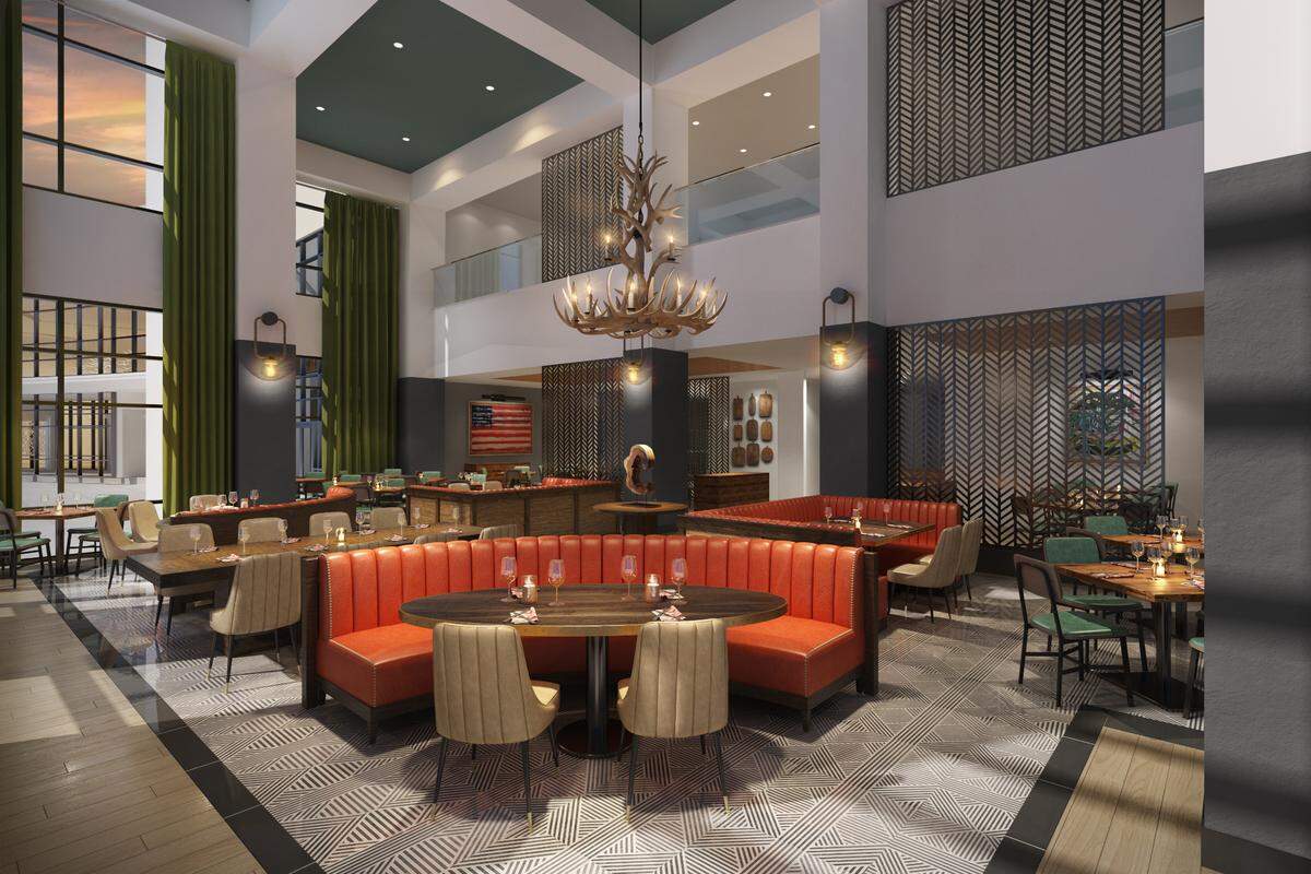 Guy Fieri’s Cherokee Kitchen + Bar serves 200 guests on the first floor of The Cherokee tower at Harrah’s Cherokee Casino Resort.
