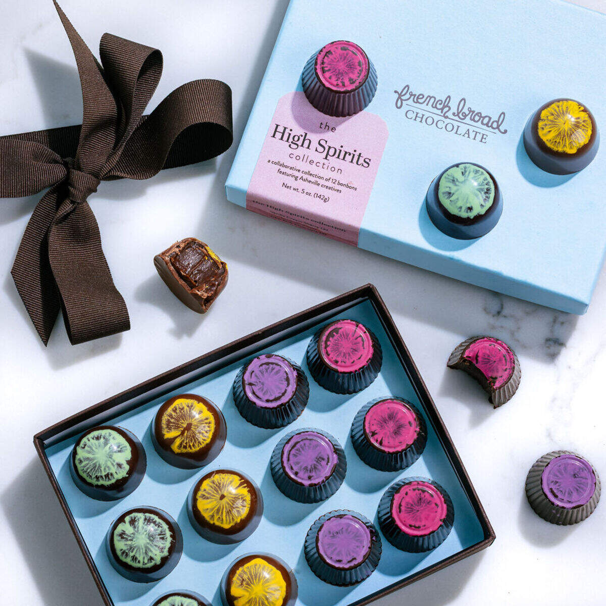 French Broad Chocolates, located in Asheville, has a variety of items you can purchase online.
