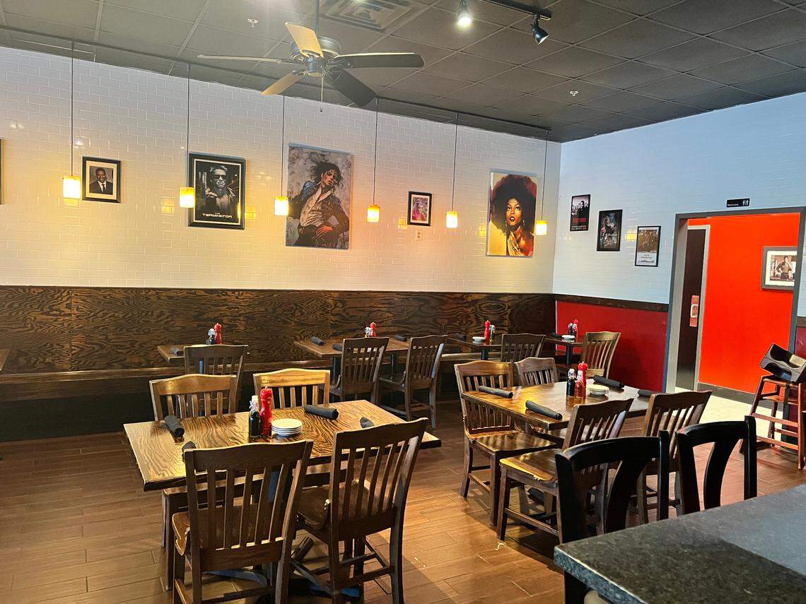 At Marchellos Neighborhood Italian, the walls are covered with pictures of cinema and music stars.