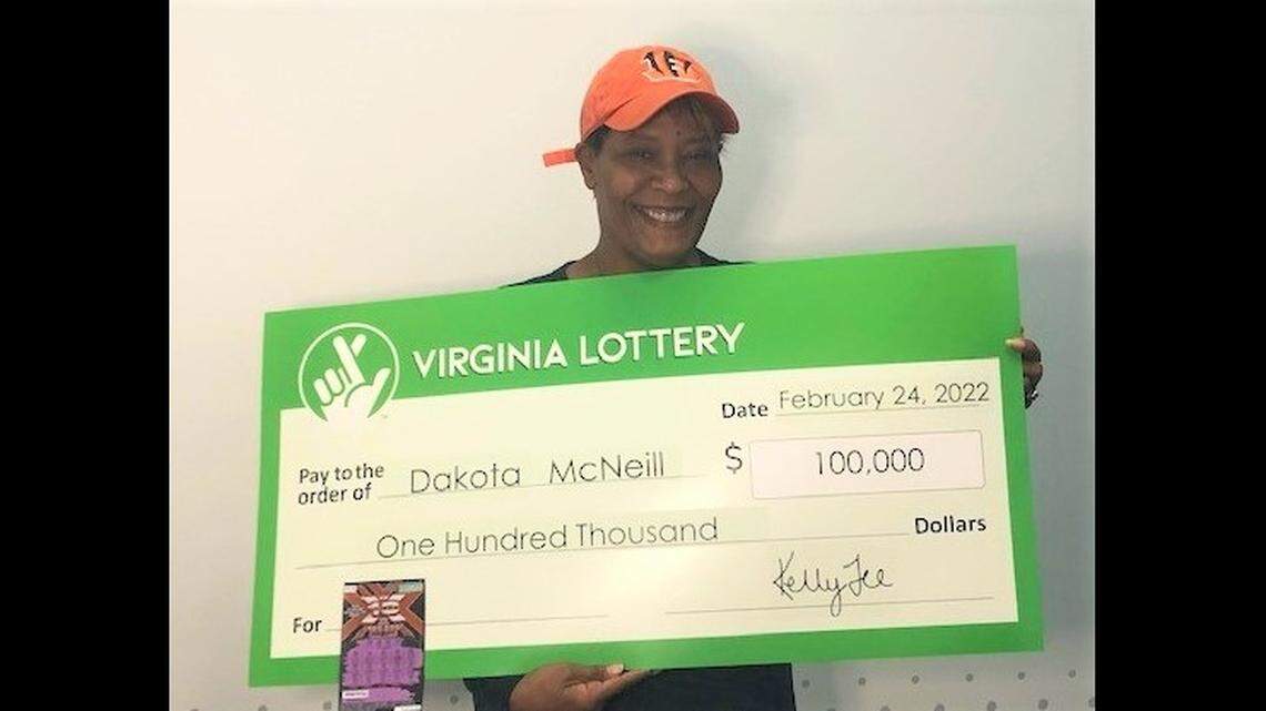 Dakota McNeill of Hampton, Virginia, went to the store for aspirin and ended up winning $100,000 in the state lottery.