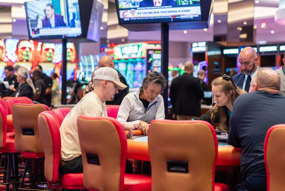 People play table games during the opening of the first part of the Catawba Indians' Catawba Two Kings Casino in Kings Mountain, N.C., on Wednesday, May 20, 2026. 