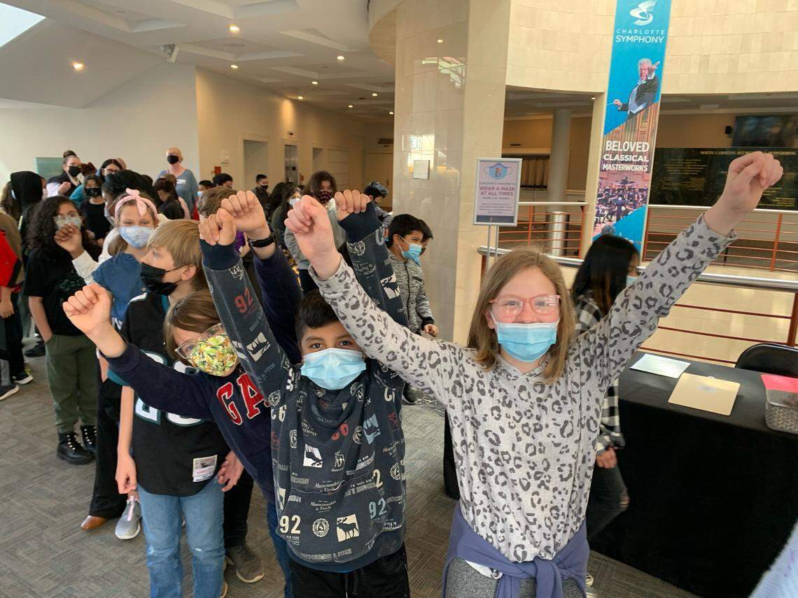 Fifth grade CMS students at one of this year’s school day performances by the Charlotte Symphony at Belk Theater. The symphony’s first school day concerts took place in 1954.