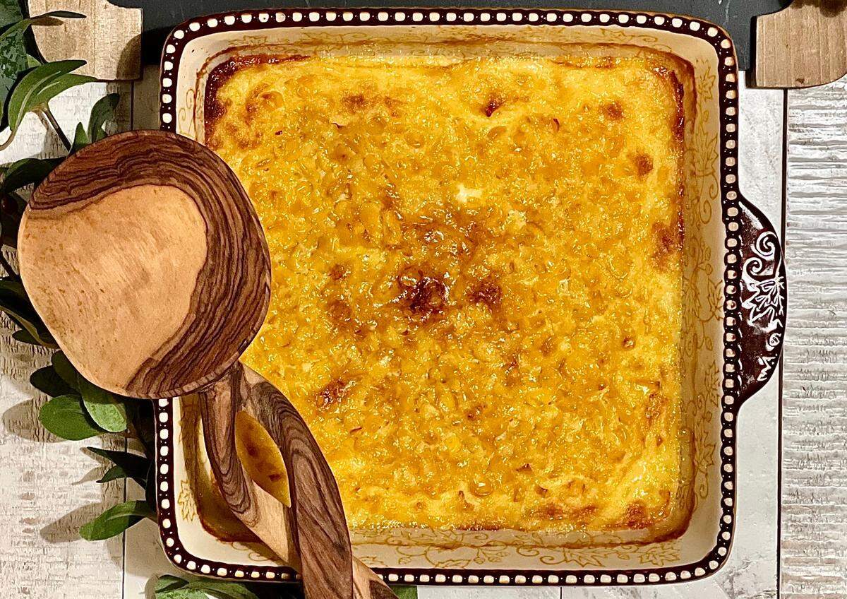 Hazel Redman’s Corn Pudding, shared by chefs Sydney and Brandon Green