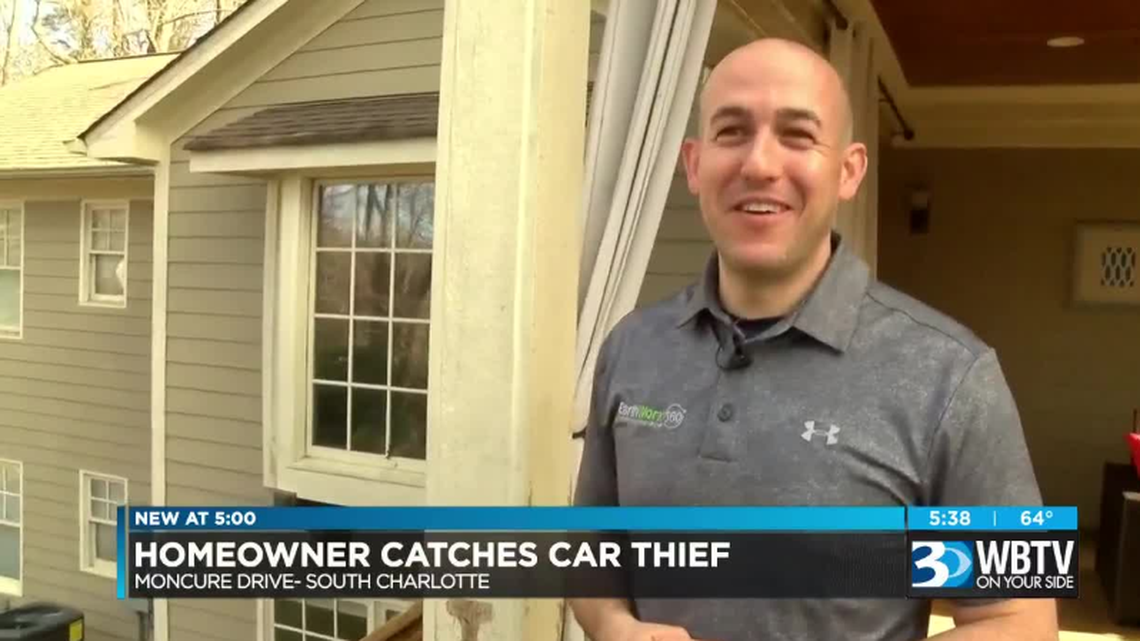 Stewart McKibben says he’s had years of training to learn how to defend himself, but never thought he’d ever have to use it. WBTV screenshot