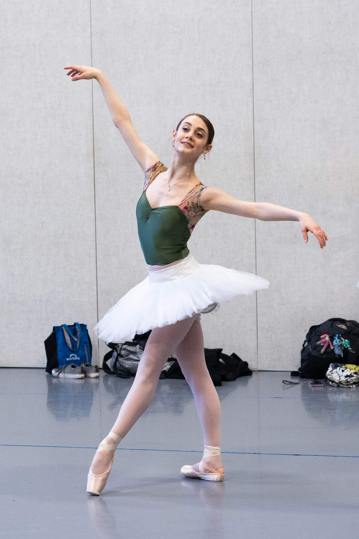 Macyn Vogt, a Charlotte Ballet II dancer, in rehearsal for “Sleeping Beauty.”