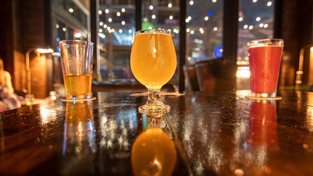 Charlotte Beer Garden has a variety of beers and sours on tap along with a variety of craft cocktails.