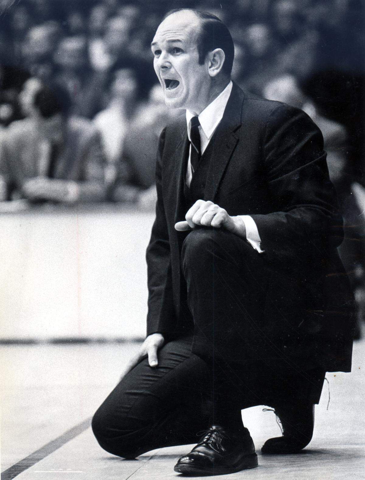 Lefty Driesell, coaching at Davidson in 1969. Driesell gave Kilgo the nickname “Killer.” 