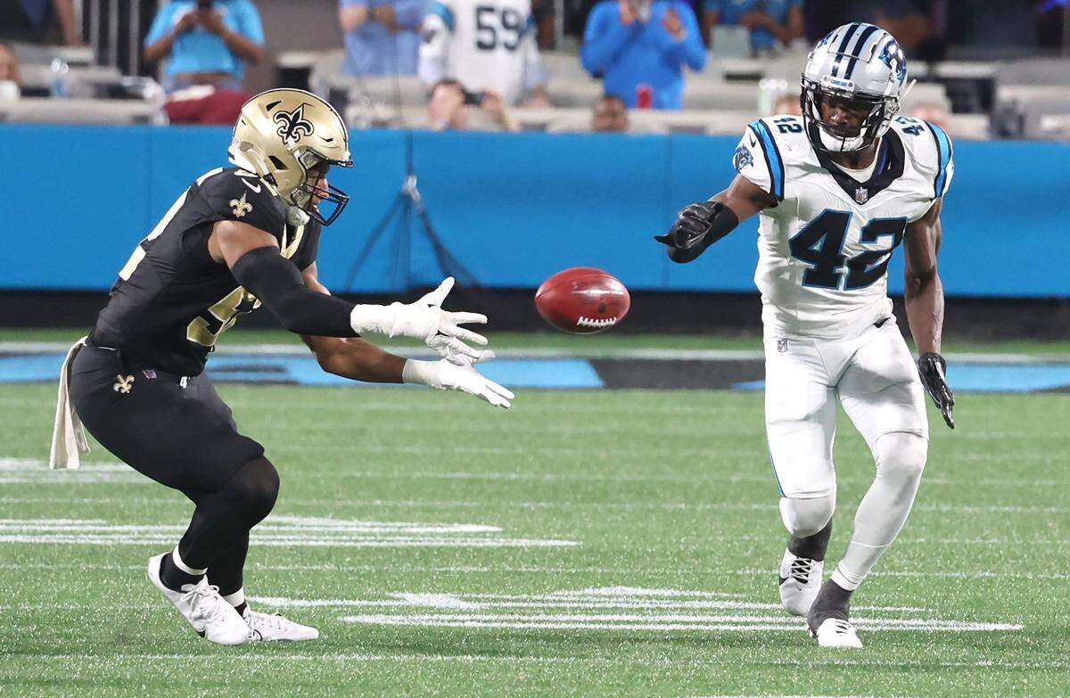 The 1-11 Panthers play at New Orleans Sunday. The Saints defeated Carolina, 20-17, in the teams’ first matchup this season on Sept. 18 in Charlotte.