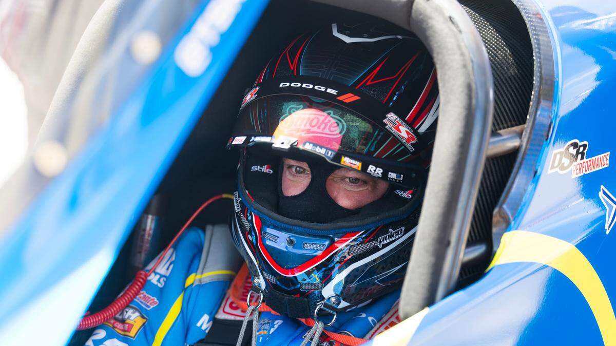 NHRA top fuel driver Tony Stewart during the Four Wide Nationals at The Strip at Las Vegas Motor Speedway.