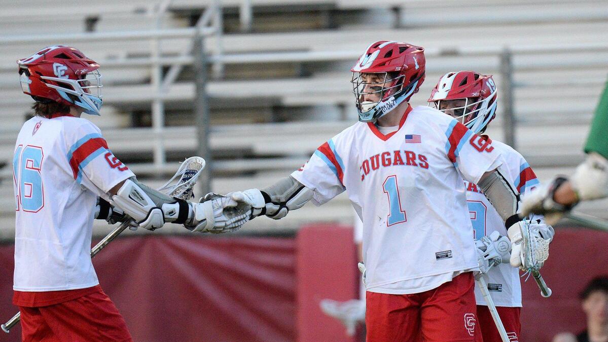 Charlotte Catholic’s, #1. Jack Ransom, a Georgetown recruit, is a standout player for the Cougars. He recently scored seven goals against Myers Park. The teams battled on Monday, April 8, 2024.