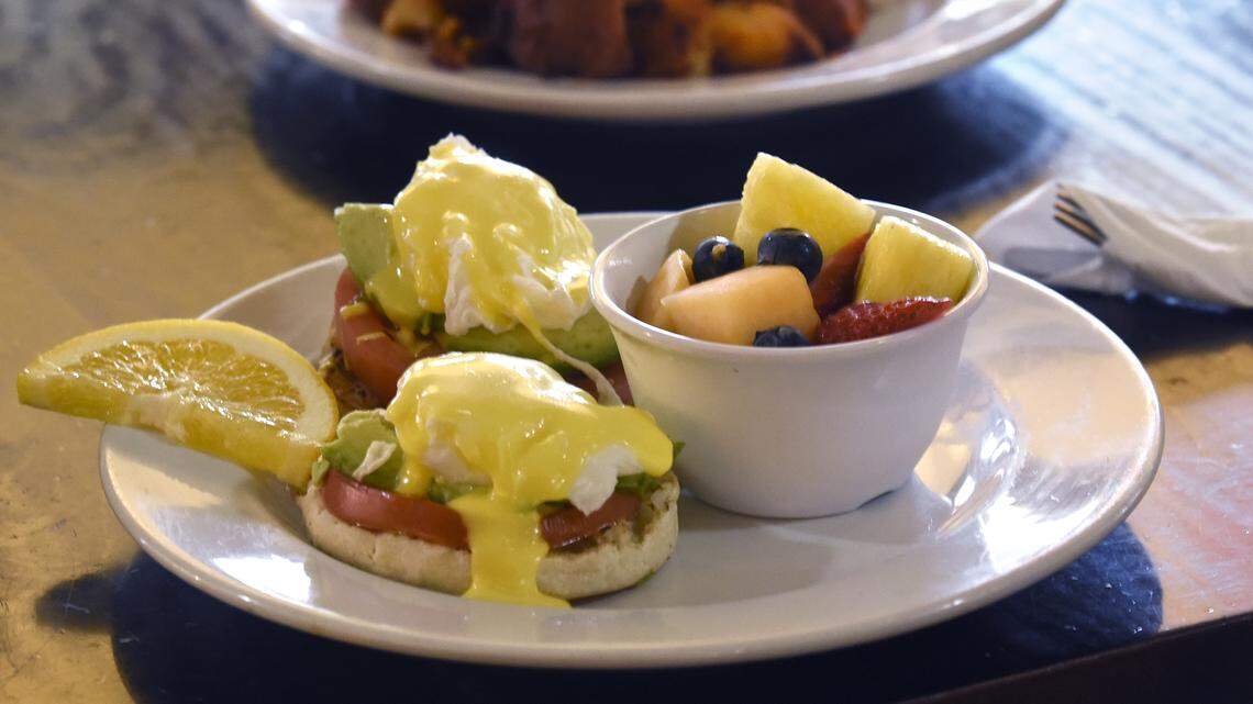 Where do you take your parents to eat when they are in Charlotte for a visit? We visited Famous Toastery for breakfast and their Eggs Benedict (Cali in the foreground & Classic  in the background versions). At lunch we head to Fenwick’s for their chicken salad plate and griddle-cooked hamburger on Wednesday, Nov. 14, 2018