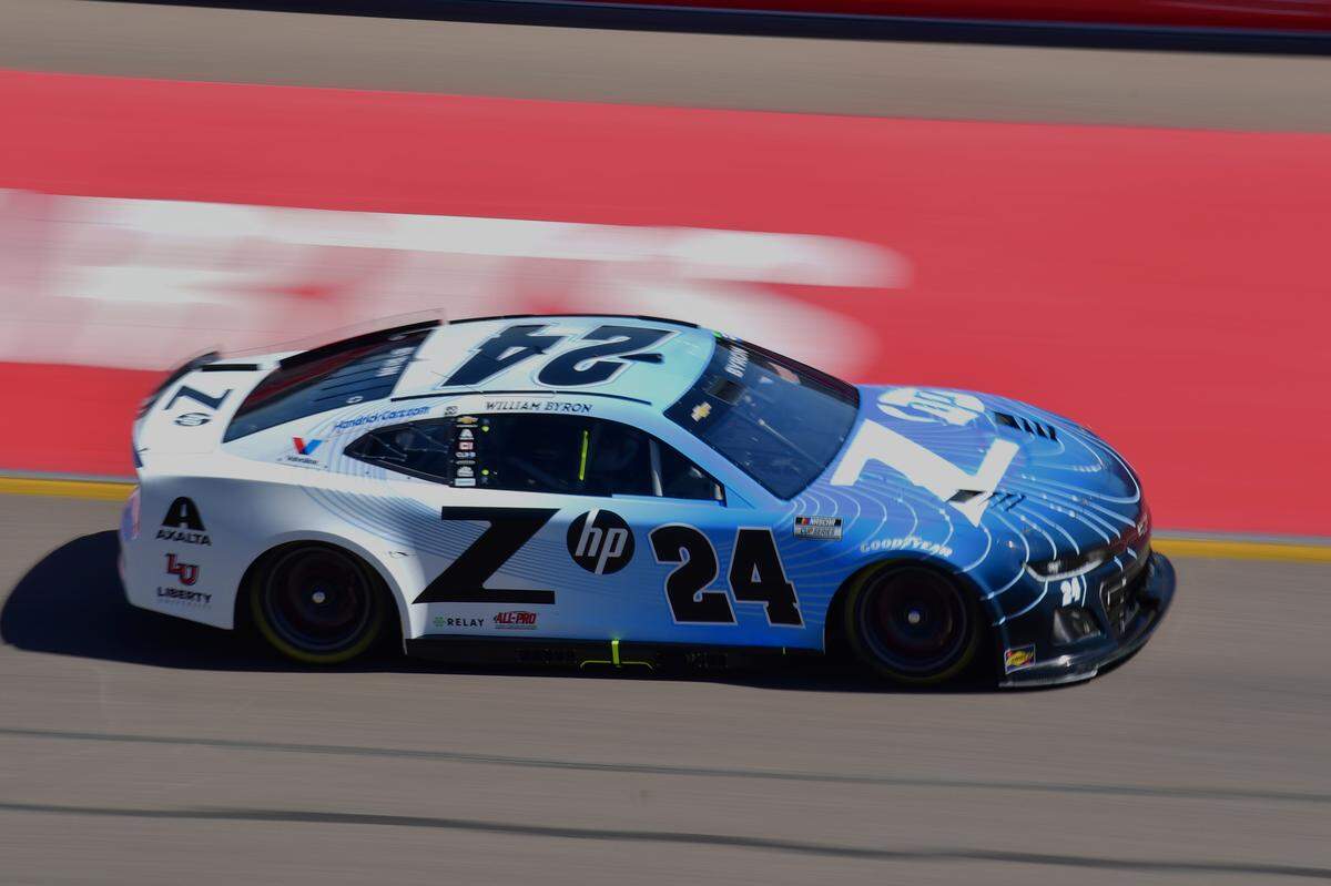 Mar 9, 2025; Avondale, Arizona, USA; NASCAR Cup Series driver William Byron (24) during the Shriners Children’s 500 at Phoenix Raceway.