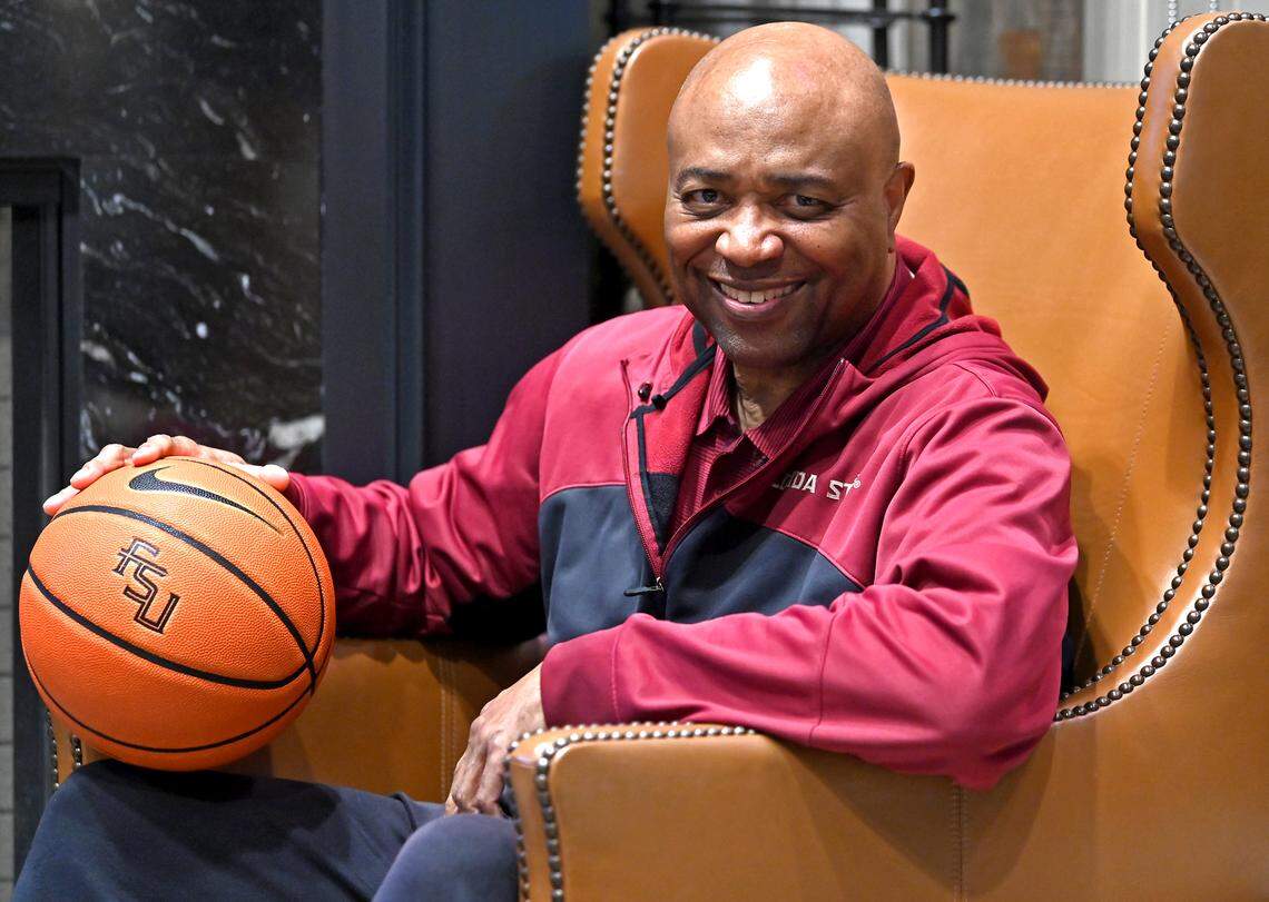 Florida State Seminoles head basketball coach Leonard Hamilton on Friday, February 23, 2024 in Clemson, SC.