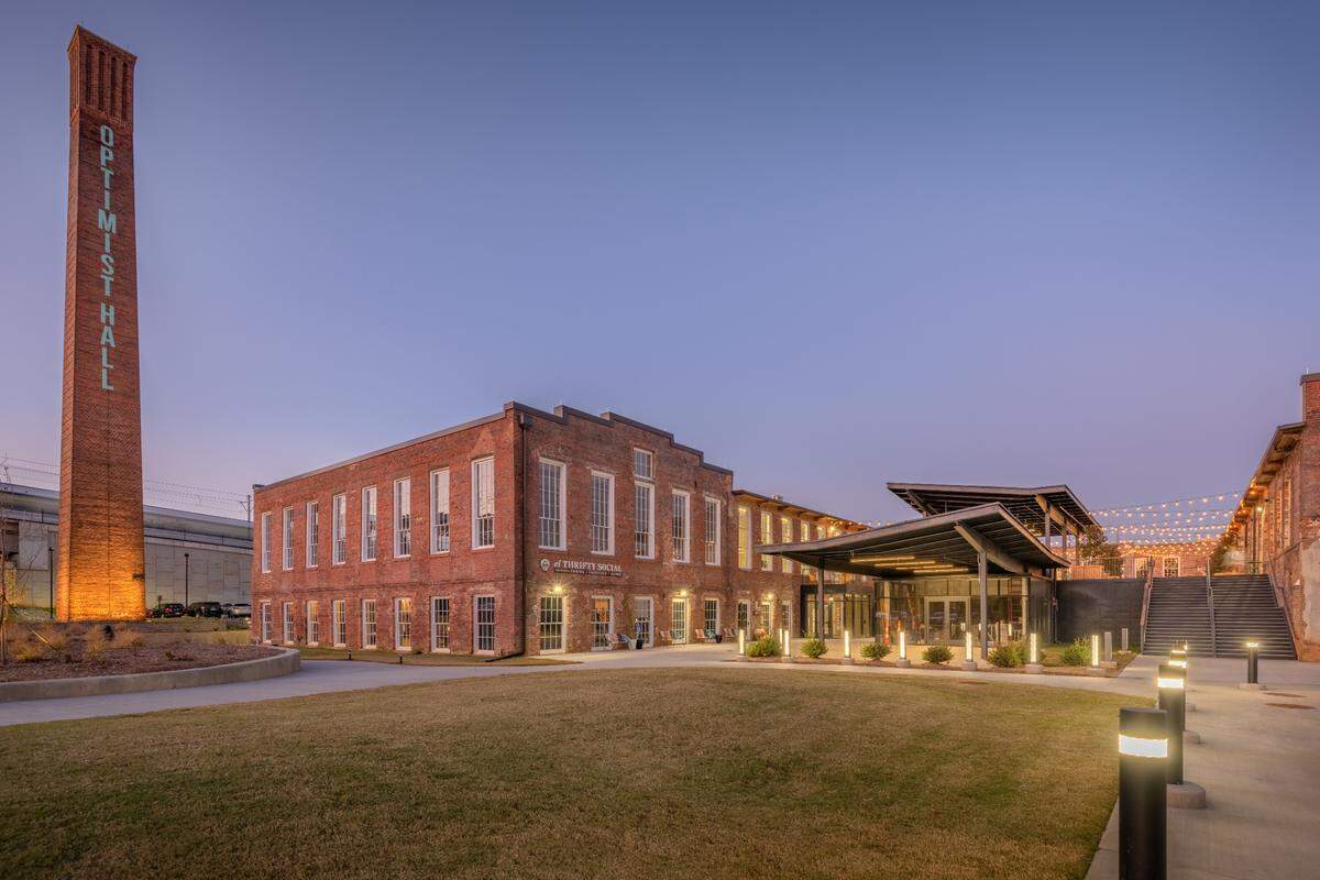 Optimist Hall is a food hall with more than two dozen tenants who serve food, stationery and more.