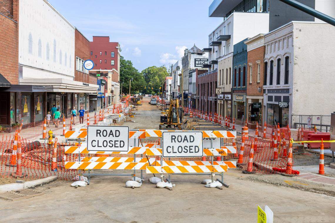 Downtown Concord ‘s streetscape construction has stretched on for two years.