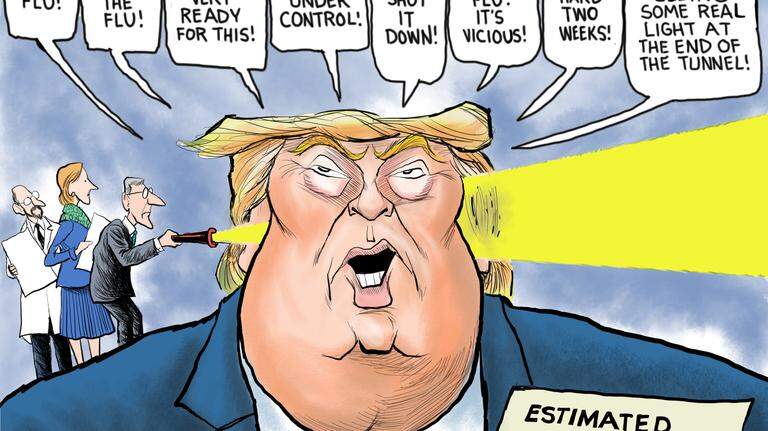 Kevin Siers cartoon: Trump’s pandemic pathway