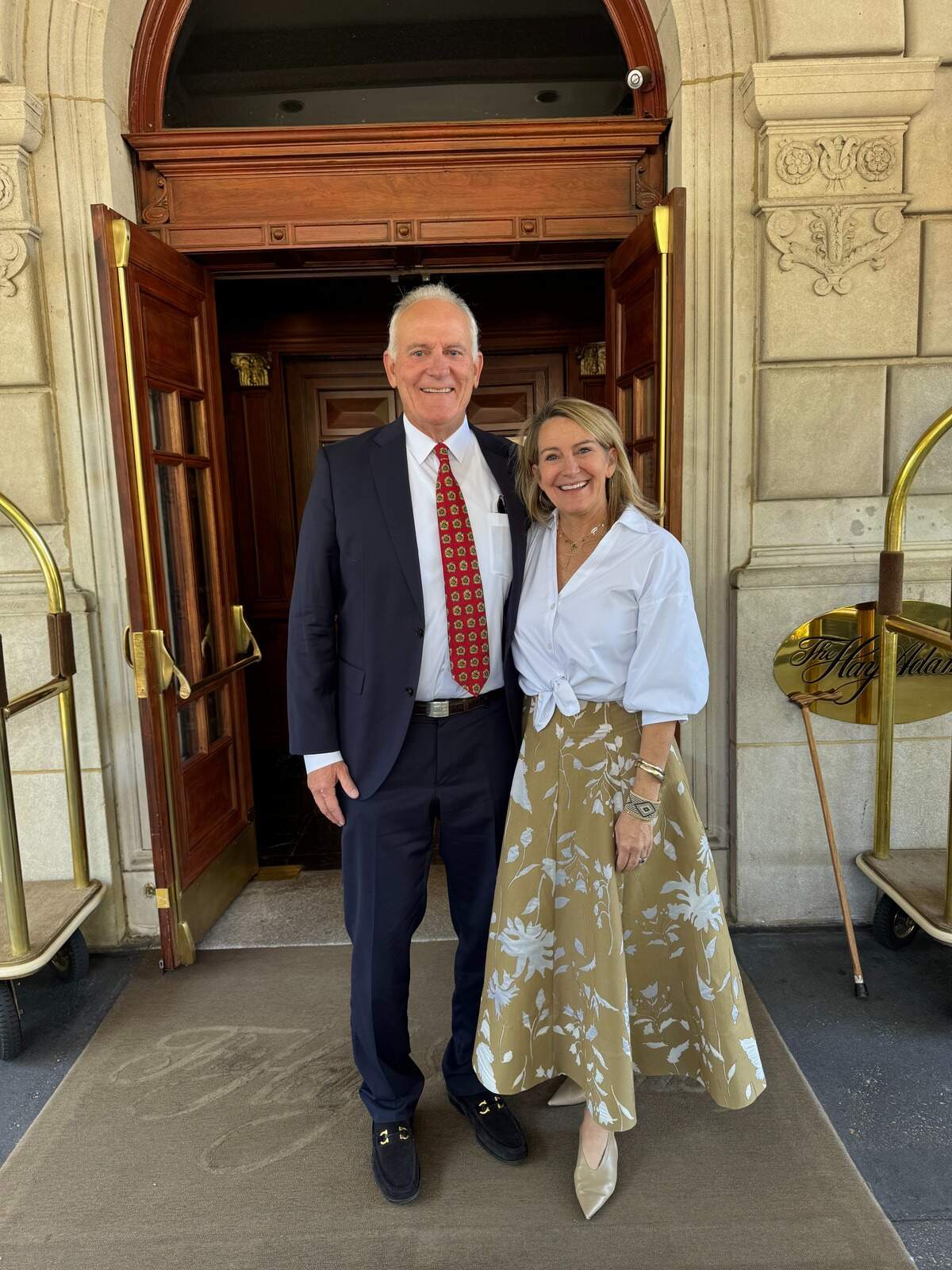 Charlotte-based artist Anne Neilson travels to Washington, D.C., for the White House Small Business Summit. She is pictured here with her husband, Clark Neilson.