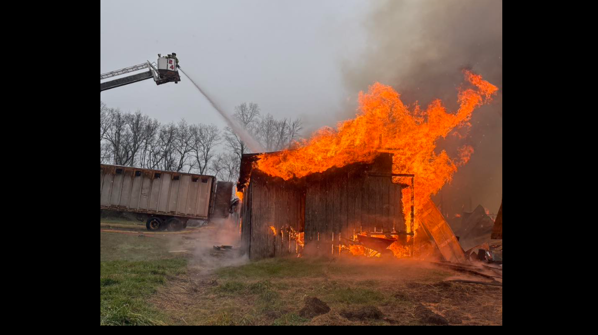 East Side Fire Department in Asheboro posted this photo of the barn fire on U.S. 220 South in the Seagrove area. The county reports 36 horses died in the barn.