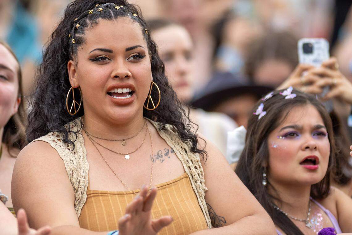 Fans at Lovin’ Life Music Fest in Charlotte, NC, on May 4, 2024.