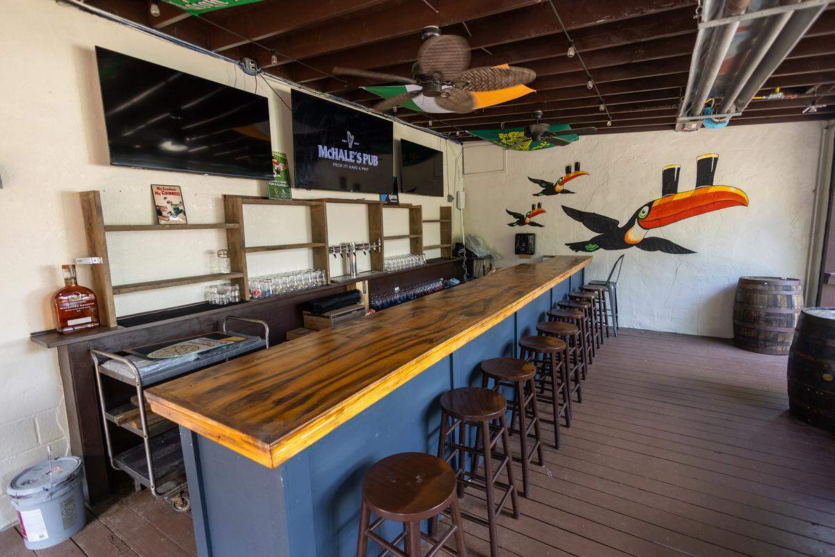 The outside bar at McHale’s Pub.
