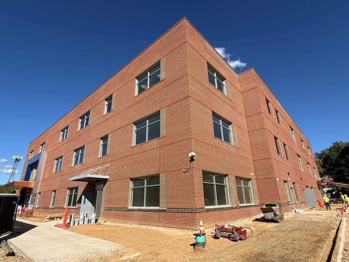 Photo of the new building in progress at Northwest School of the Arts