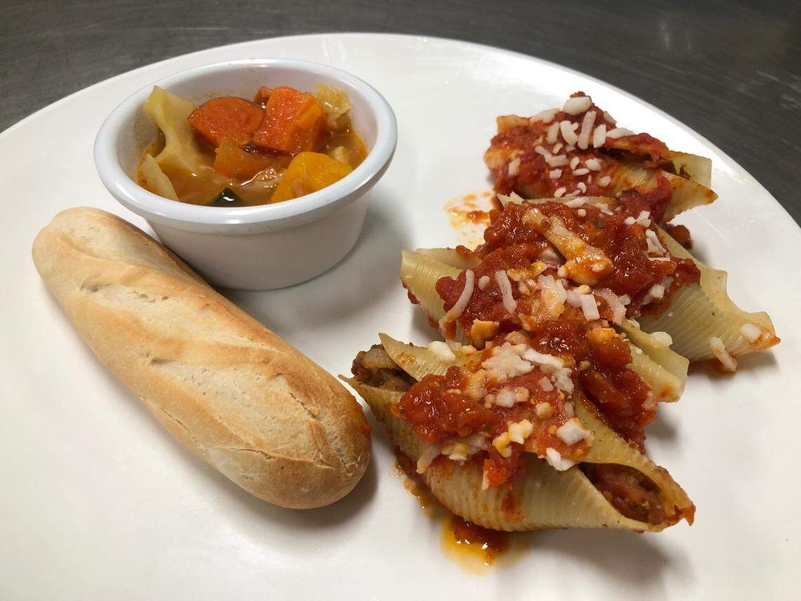 Loving Hut offers a variety of pasta dishes.