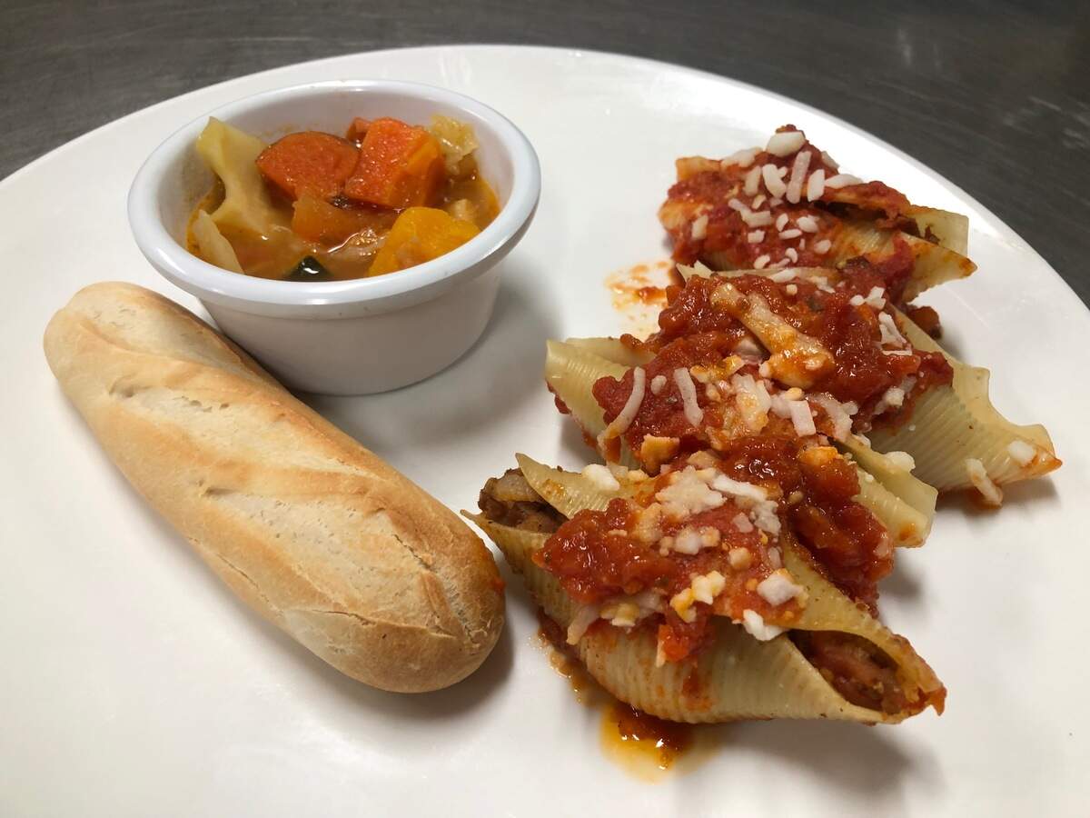 Loving Hut offers a variety of pasta dishes.
