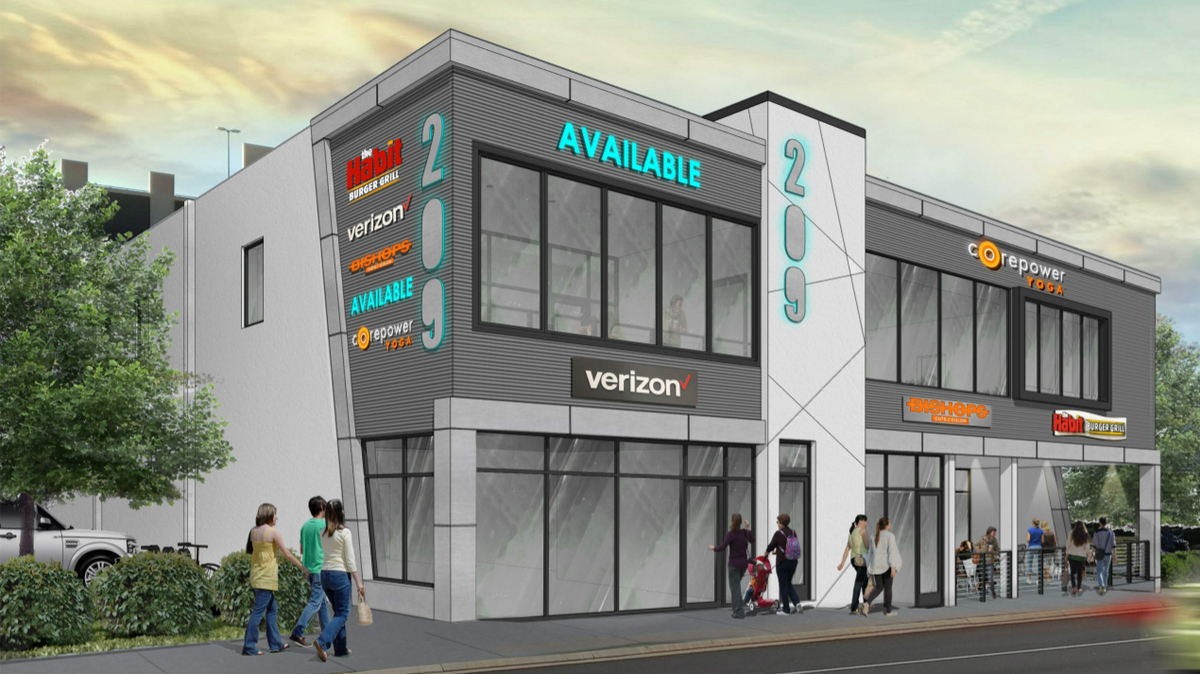 The new midtown building at 209 S. Kings Drive, across from Target and BJ's.