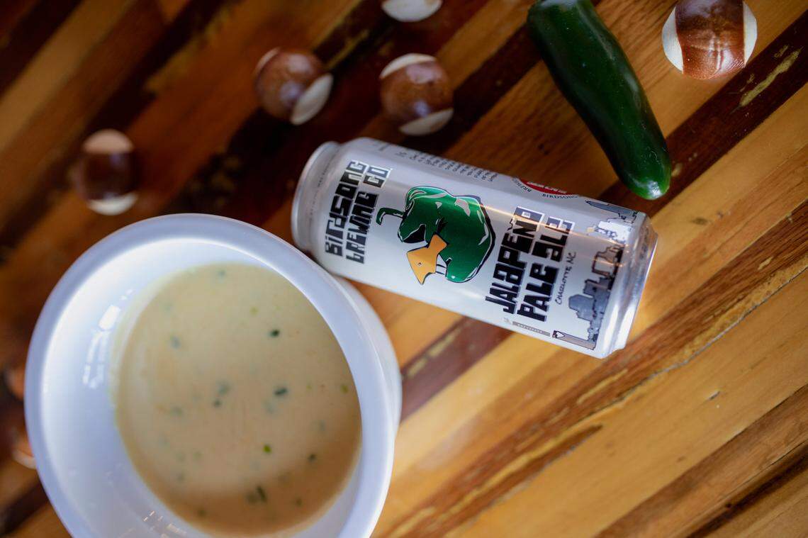 Birdsong Brewing Co.’s beer cheese recipe uses its Jalapeño Pale Ale.