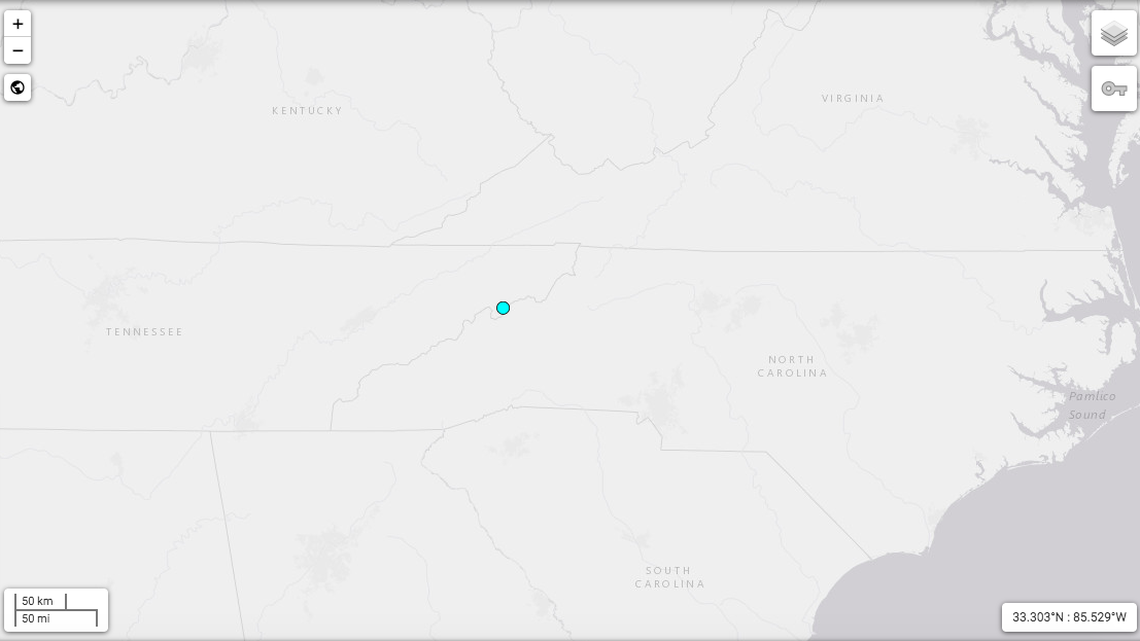 An earthquake that hit near the Tennessee-North Carolina border early Sunday was the second to rattle the region this month.