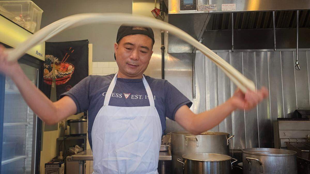 At Lanzhou Hand-Pulled Noodles in Matthews, you can watch the chef work on your dinner.