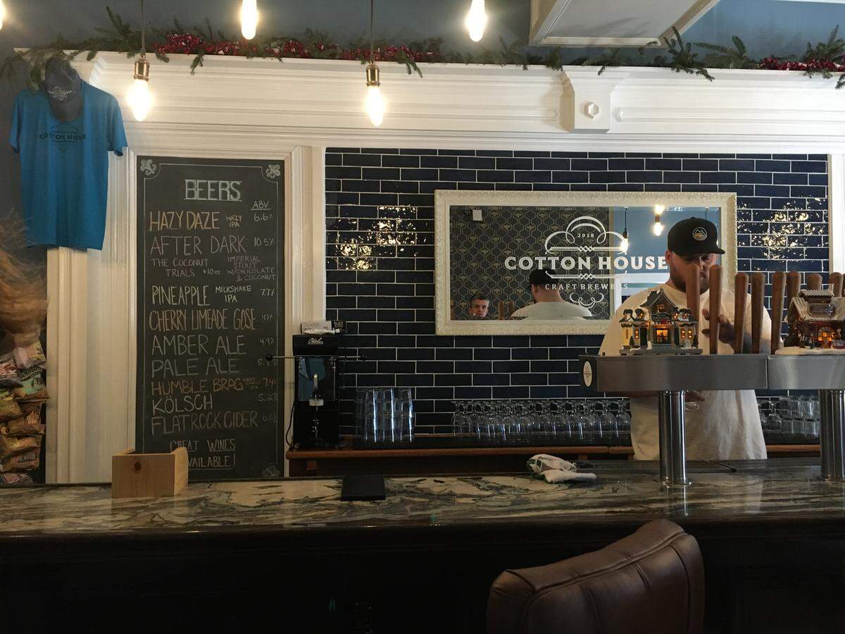 Cotton House Craft Brewers is a brewery housed inside the historic Pasmore House.