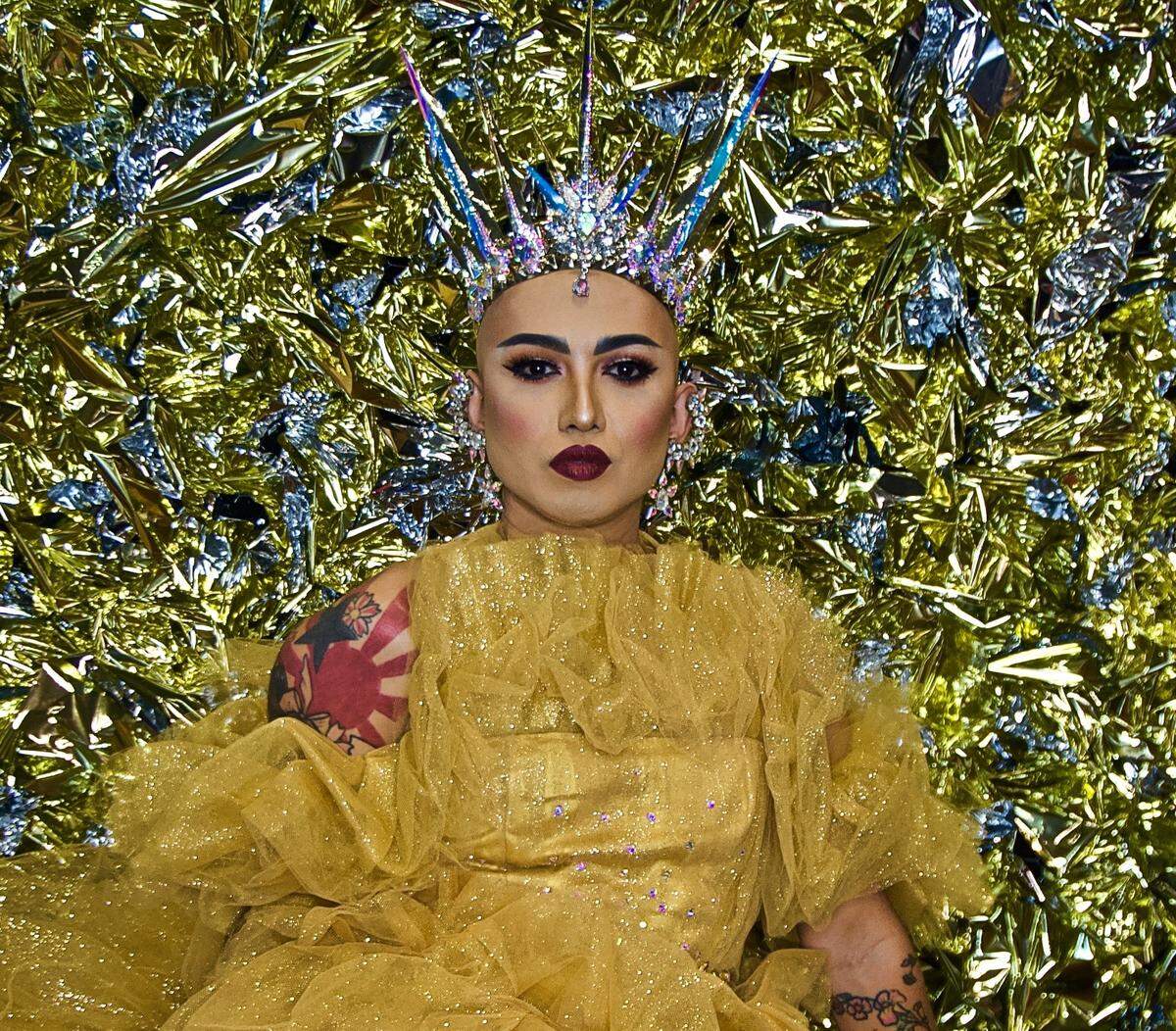 This piece, called “Ongina (DragCon)” was shot in Manhattan in 2018. It’s part of a digital exhibit at the Mint Museum called “Expanding the Pantheon: Women R Beautiful.”