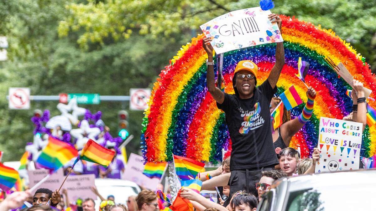 Celebrate at the Charlotte Pride Festival & Parade on Sunday.