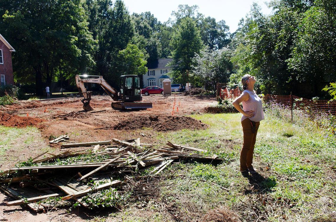 Representatives of Wing Haven Gardens, Kim Wilson, board member, Andrea Sprott, Lawrence garden curator, and Dan Morrill, administrative consultant for Preserve Mecklenburg toured the garden on Tuesday, Sept. 28th, 2021.