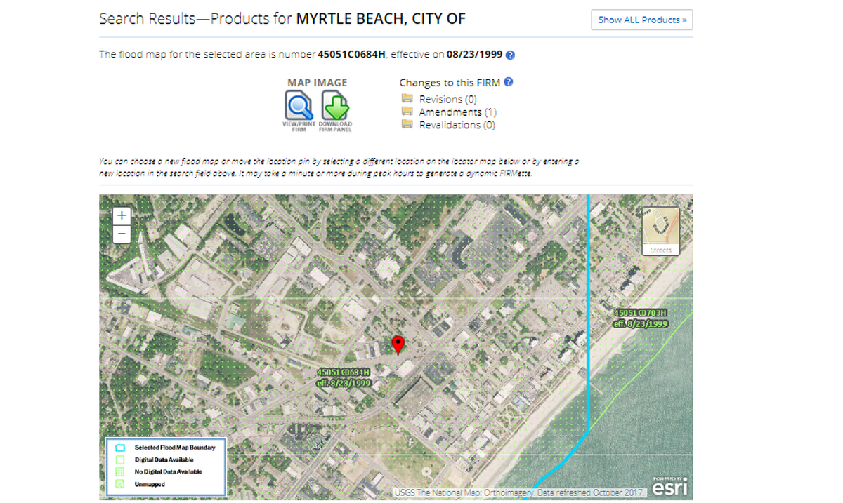FEMA flood map screenshot