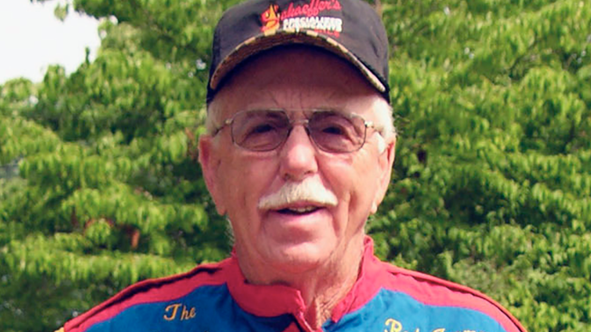 FILE - In this July 6, 2006, file photo, Red Farmer stands in his backyard in Hueytown, Ala. Farmer is a contender for NASCAR’s 2021 Hall of Fame class, to be announced Tuesday, June 16, 2020. (Mike Bolton/The Birmingham News via AP, File)
