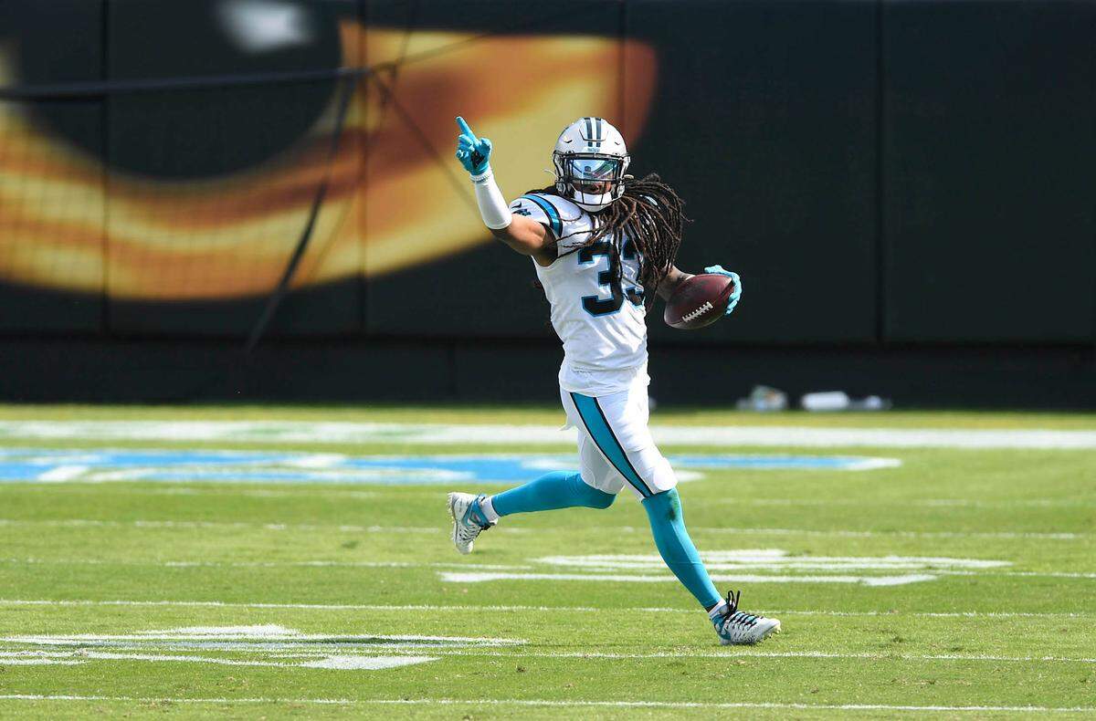 Carolina Panthers safety Tre Boston (33) will face Matt Ryan and Atlanta Sunday on the road.