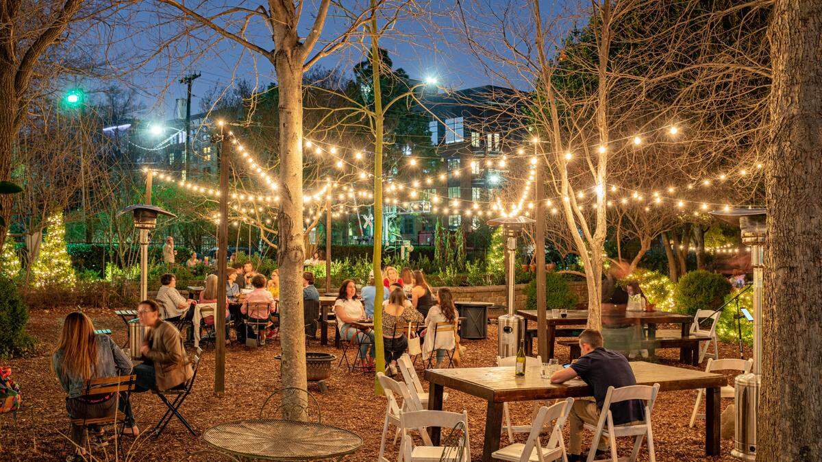Rosie’s Coffee & Wine Garden has a patio tucked away in Charlotte’s Belmont neighborhood.