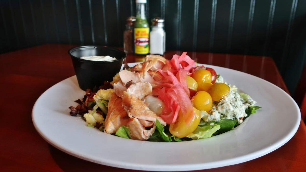 Harper’s Cafe’s House Smoked Scottish Salmon Cobb Salad.