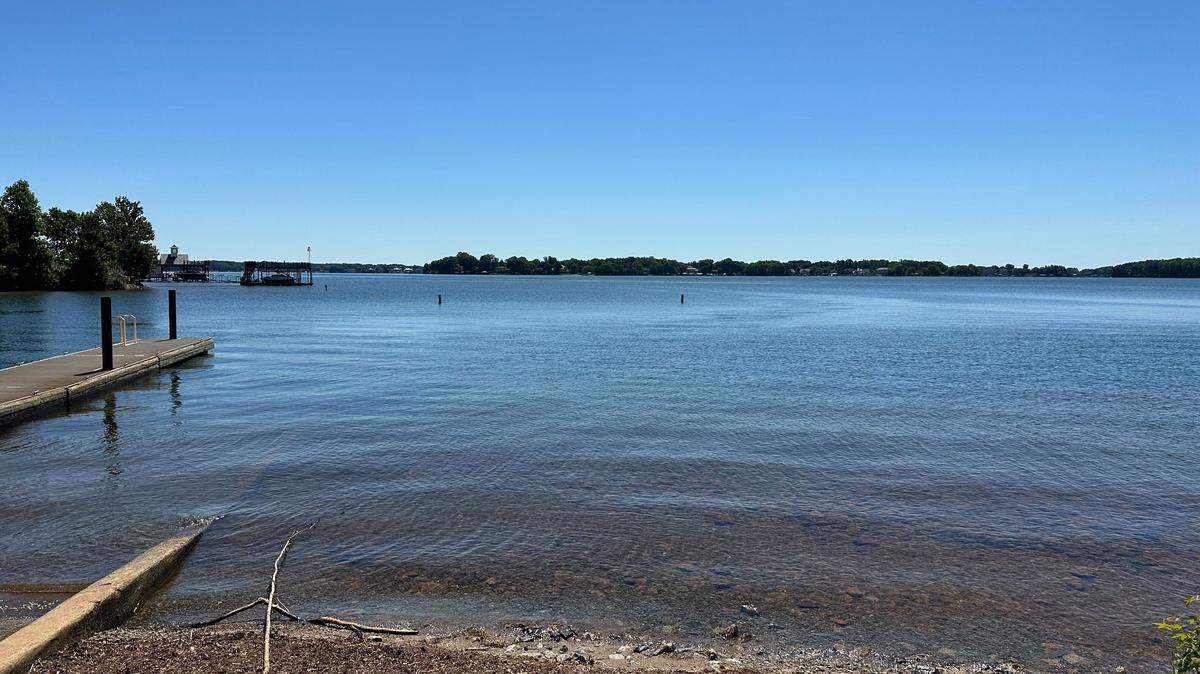 The view from the boat launch at Beatty’s Ford Park in Denver.